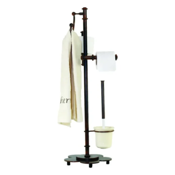 Rustic standing towel rack and toilet paper holder ESCPTLL00